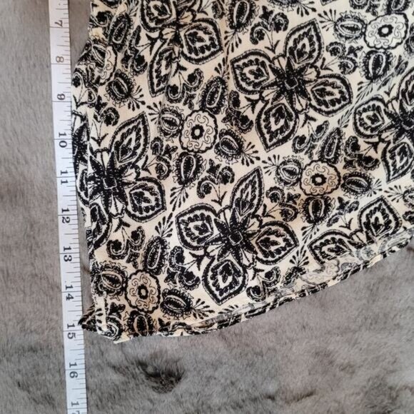 Eri + Ali Hervine‎ Blouse Black Paisley Print - Size Small - Picture 7 of 7